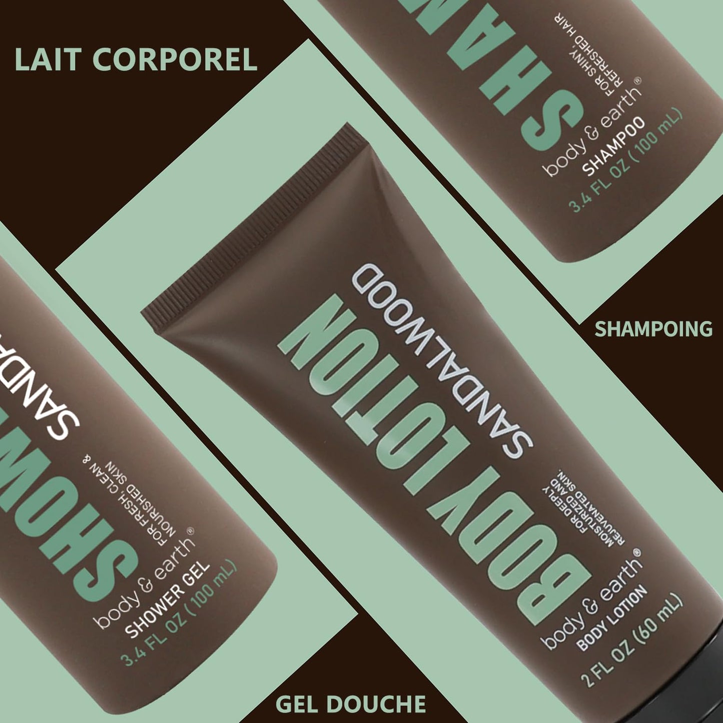 , Father’S Day Gifts, Birthday, Christmas Gifts for Boyfriend Husband, Gift for Men, 3PC Mens Gift Baskets, Mens Hygiene Kit, with Sandalwood Body Wash, Body Lotion and Shampoo
