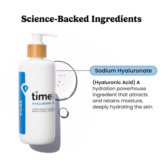 Hyaluronic Acid 100% Pure Serum - Hydrating Face Serum for Personal Care - Fragrance-Free - Hyaluronic Acid - for Skin Care - 8 Oz